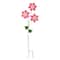 Glitzhome® 36" 2-in-1 Painted Metal Triple Happy Face Flower Garden Yard Stake & Wall Decor